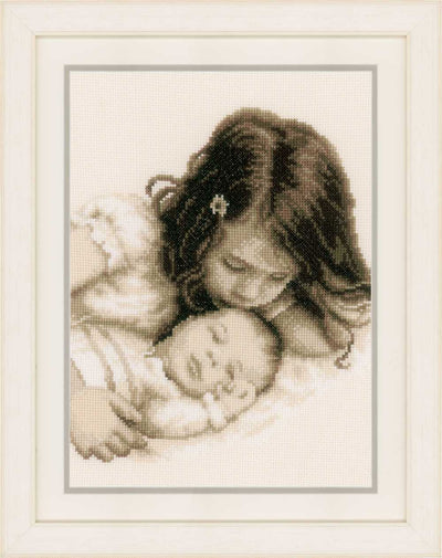 Baby and Sister Cross Stitch Vervaco