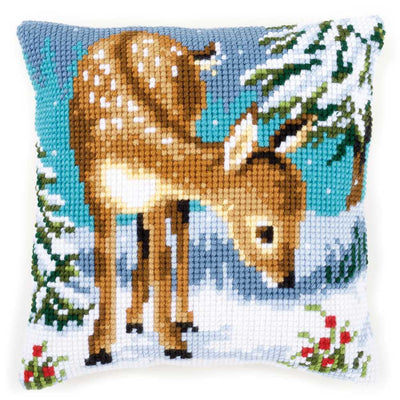 Little Deer Cushion Front Cross Stitch Kit Vervaco