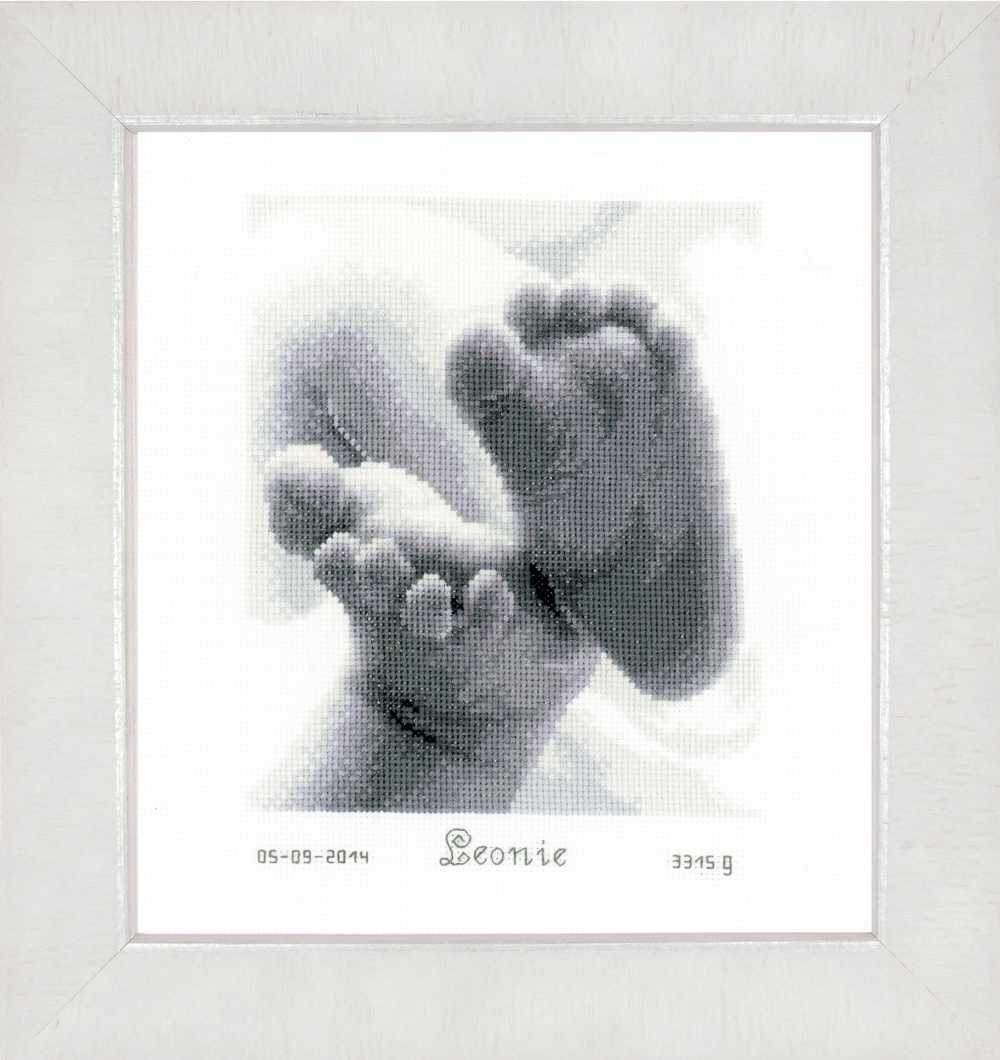Vervaco Cross Stitch Kit - Baby Feet Birth Sampler