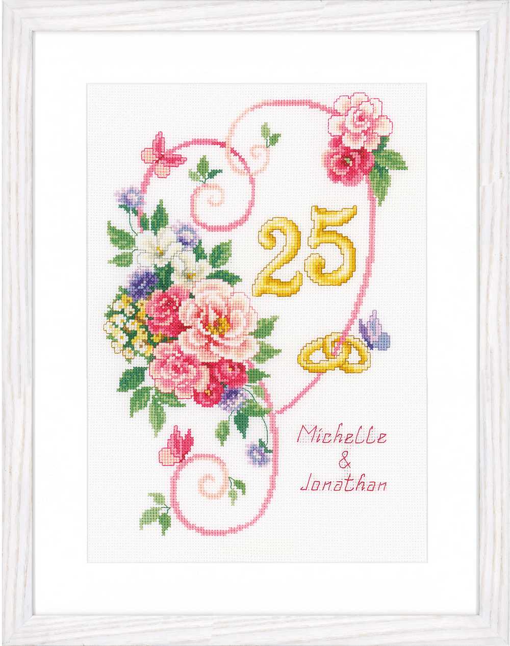 Vervaco Cross Stitch Kit - 25th Wedding Anniversary
