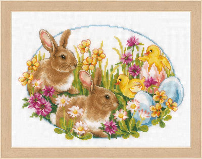 Vervaco Cross Stitch Kit - Rabbits and Chicks