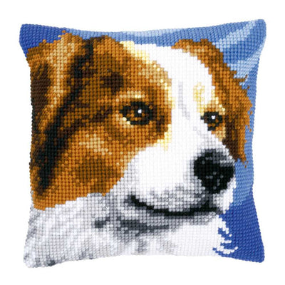 Border Collie Cushion Front Cross Stitch Kit Vervaco