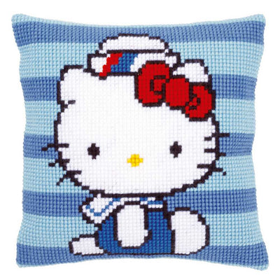 Hello Kitty Marine I Cushion Front Cross Stitch Kit Vervaco