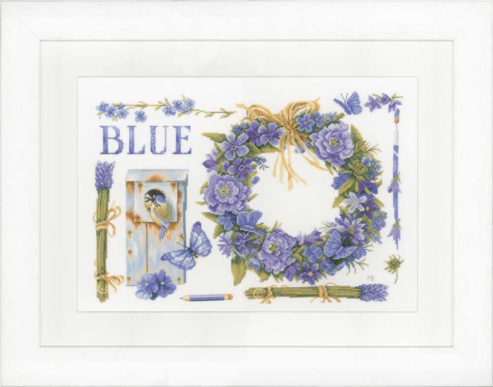 Lavender Wreath (Aida)  Counted Cross Stitch Vervaco