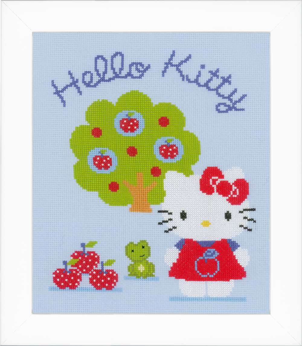 Hello Kitty & Apple Tree Cross Stitch Kit by Vervaco