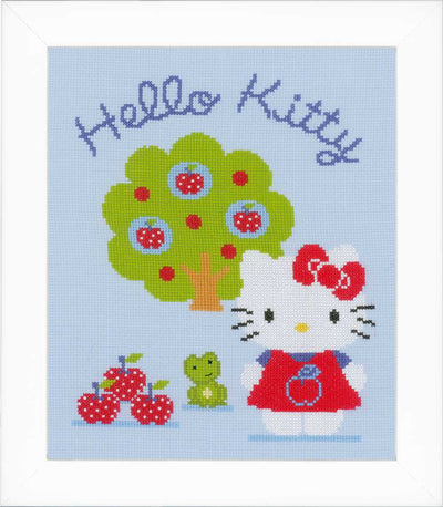 Hello Kitty & Apple Tree Cross Stitch Kit by Vervaco