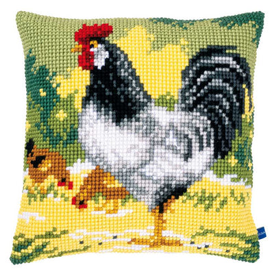 Vervaco Cross Stitch Cushion Kit - White Rooster