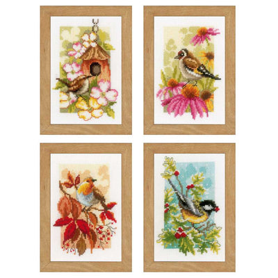 Miniatures 4 Seasons: Set of 4 Cross Stitch Kit Vervaco