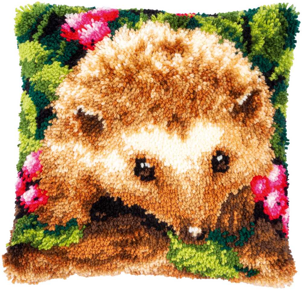 Vervaco Latch Hook Kit - Hedgehog Cushion