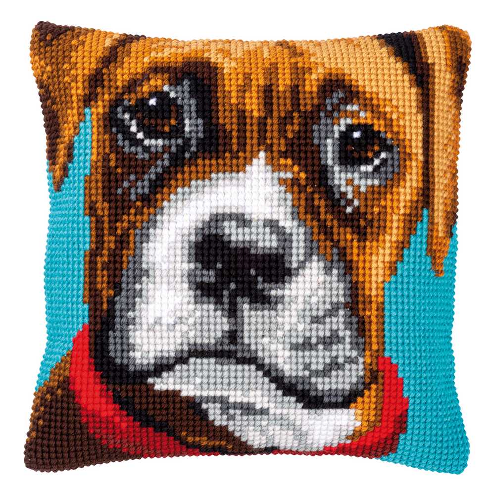 Vervaco Cross Stitch Cushion Kit - Boxer Dog