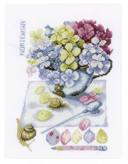 Hortensia Cross Stitch Kit ~ Lanarte SALE