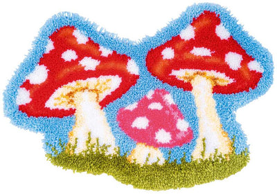 Vervaco Latch Hook Kit - Mushrooms Rug