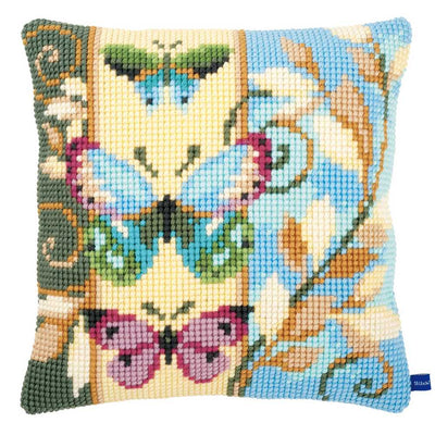 Deco Butterflies Cushion Front Cross Stitch Kit Vervaco
