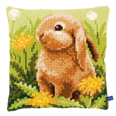 Little Hare Cushion Front Cross Stitch Kit Vervaco