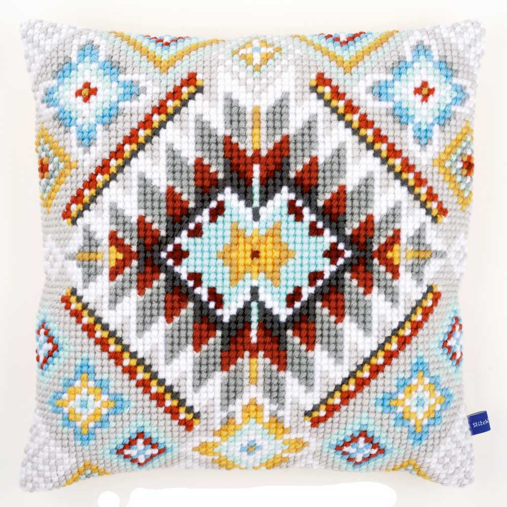 Ethnic Cushion Front Cross Stitch Kit Vervaco