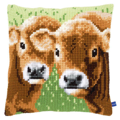 Two Calves Cushion Front Cross Stitch Kit Vervaco