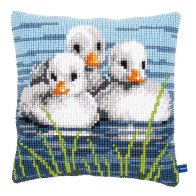 Ducklings in the Water Cushion Front Cross Stitch Kit Vervaco