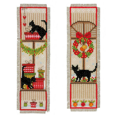 Christmas Atmosphere: Set of 2 bookmarks Cross Stitch Kit Vervaco
