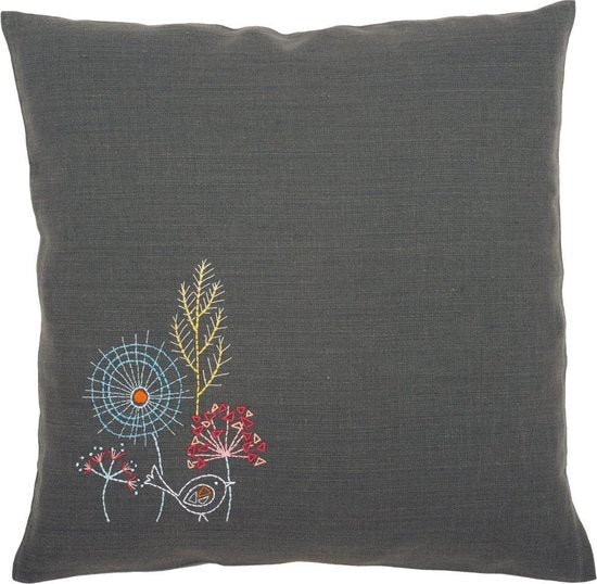 Stylized Flowers Cushion Printed Embroidery Kit Vervaco SALE