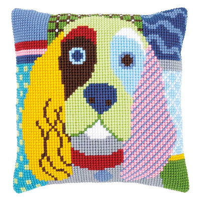 Modern Dog Cushion Front Cross Stitch Kit Vervaco