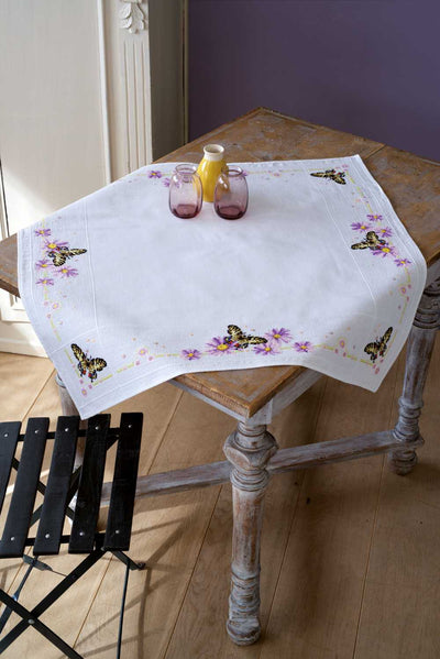 Butterflies Tablecloth Cross Stitch Kit Vervaco