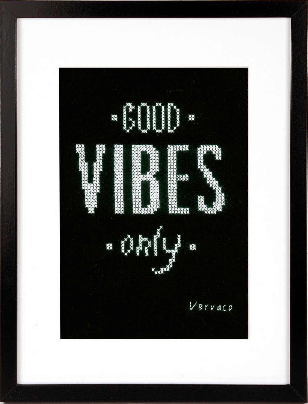 Good Vibes Cross Stitch Kit Vervaco