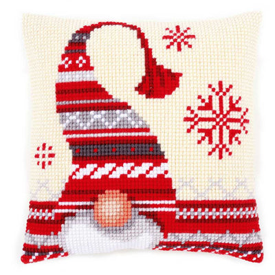 Christmas Elf 1 Cushion Front Cross Stitch Kit Vervaco