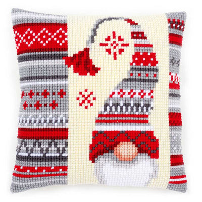 Christmas Elf 2 Cushion Front Cross Stitch Kit Vervaco