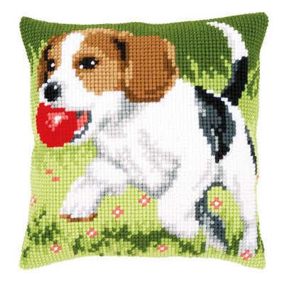 Beagle Cushion Front Cross Stitch Kit Vervaco