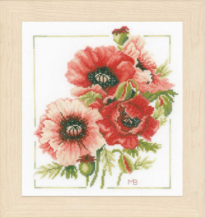 Anemone Bouquet Counted Cross Stitch Kit Kit Lanarte