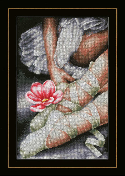 Counted Cross Stitch Kit My Little Ballerina Shoes - Lanarte
