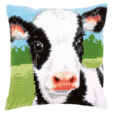 Cow Cushion Front Cross Stitch Kit Vervaco