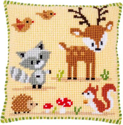 Vervaco Cross Stitch Kit - Forest Animals Cushion