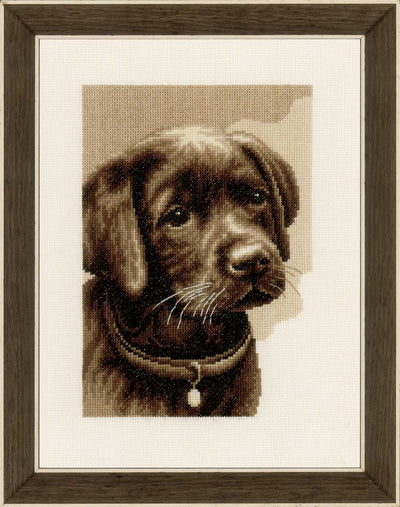 Labrador Puppy Cross Stitch Kit Kit Vervaco