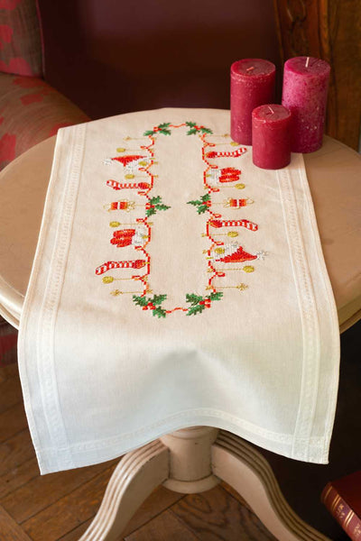 Vervaco Embroidery Table Runner Kit - Christmas
