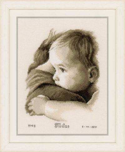 Birth Record: Baby Hug Cross Stitch Kit Vervaco