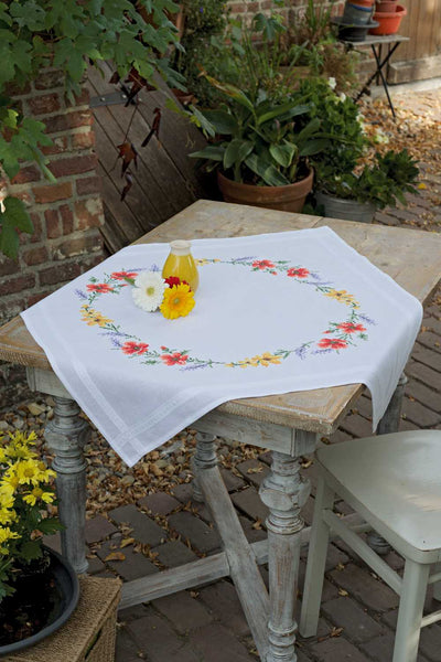 Vervaco Embroidery Tablecloth Kit - Flowers and Lavender