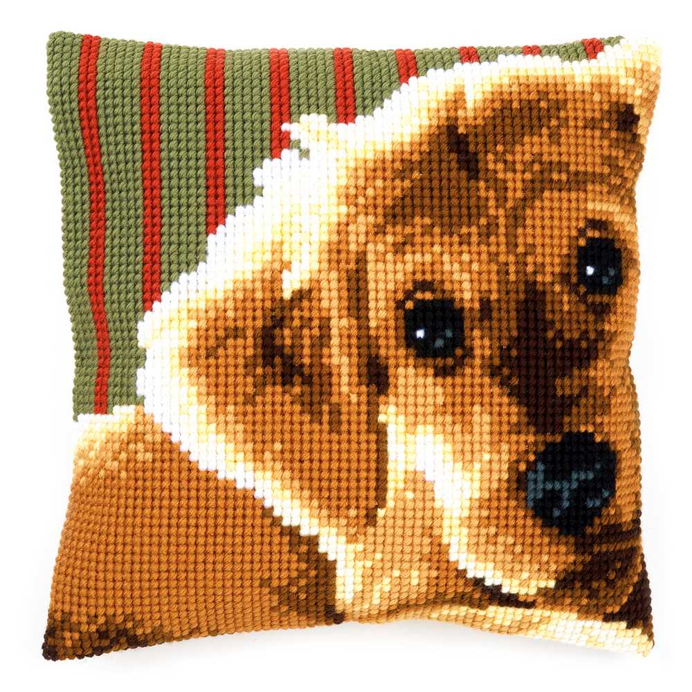 Dog Cushion Front Cross Stitch Kit Vervaco