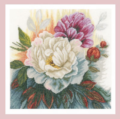 White Rose Cross Stitch Kit ~ Lanarte SALE