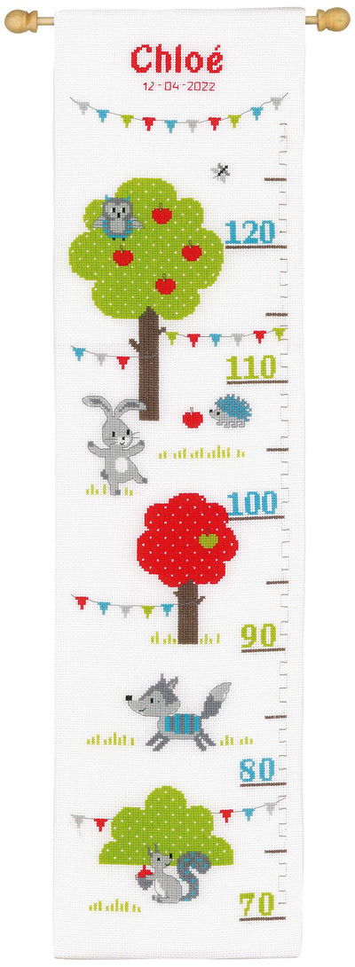 Vervaco Cross Stitch Kit - Forest Animals  Height Chart