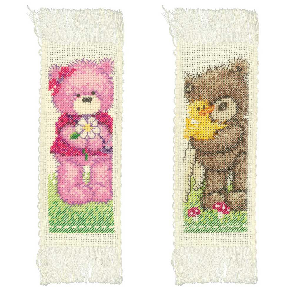 Bookmarks: Popcorn (Set of 2) Bookmarks Cross Stitch Kit Vervaco