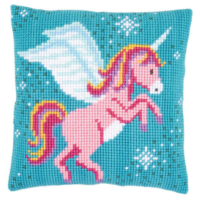 Unicorn Cushion Front Cross Stitch Kit Vervaco