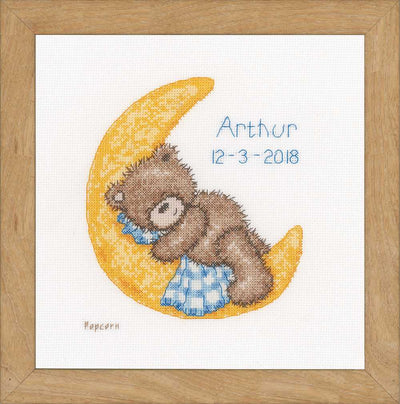 Popcorn: Bear Sleeping Cross Stitch Kit Vervaco