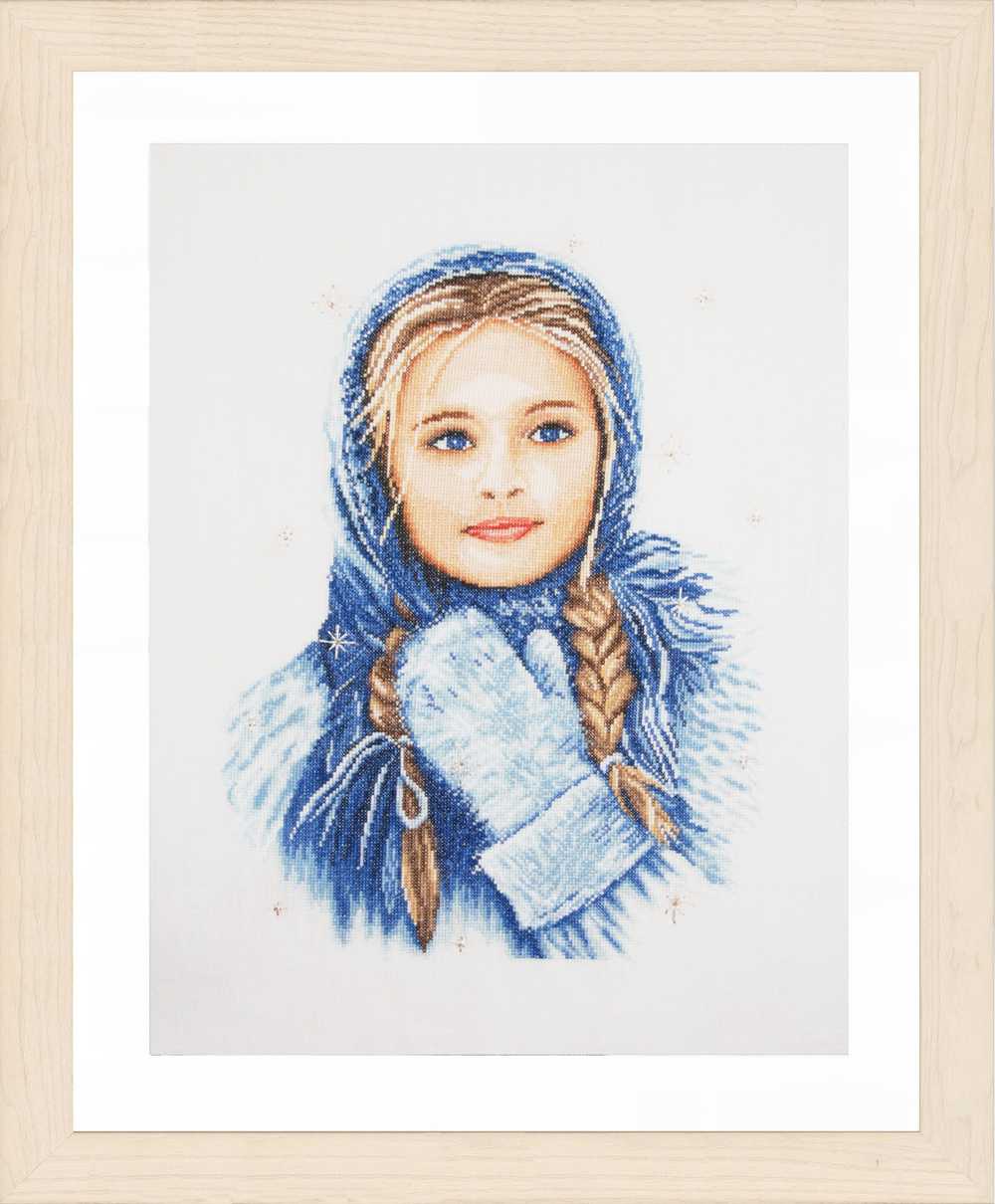 Winter Girl Counted Cross Stitch Kit Lanarte