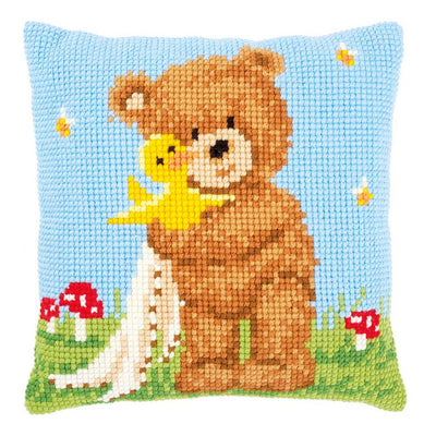 Popcorn & Soufflé the Duck Cushion Front Cross Stitch Kit Vervaco