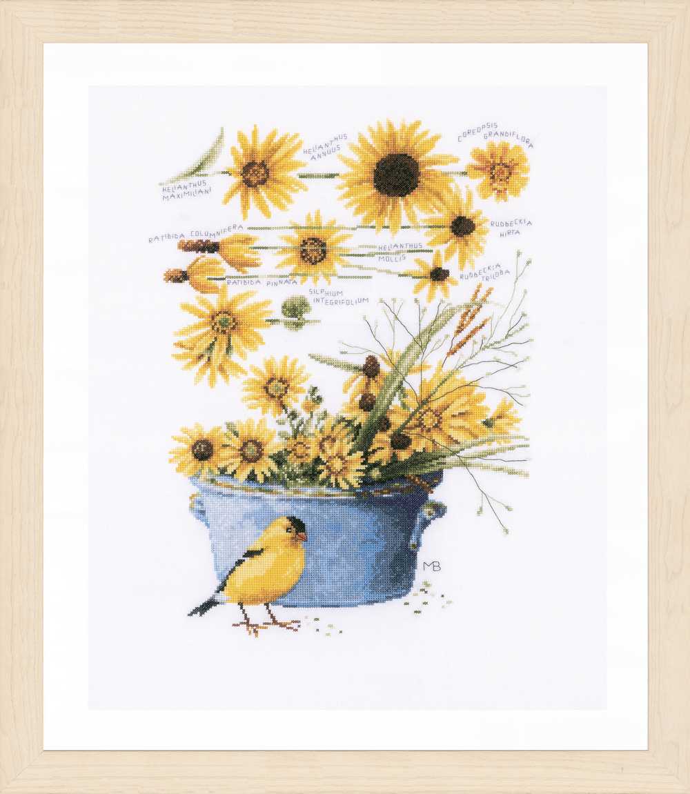 Lanarte Cross Stitch Kit - Helianthus Sunflowers