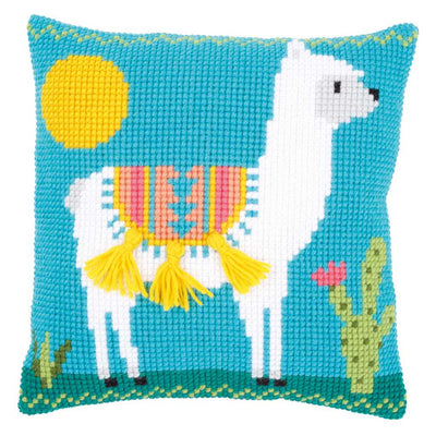 Llama Cross Stitch Cushion Kit by Vervaco