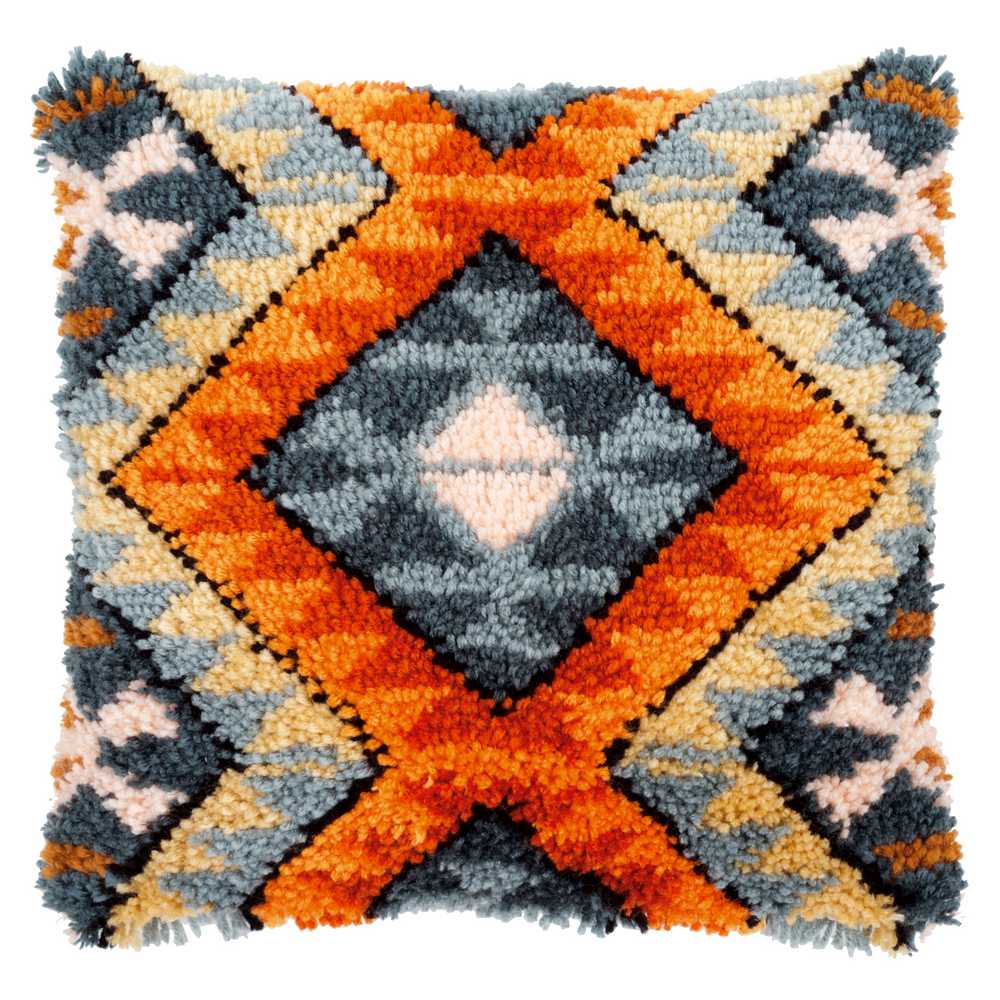 Vervaco Latch Hook Kit: Cushion - Boho Ethnic Print