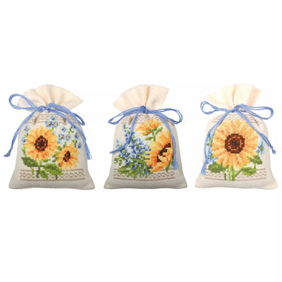 Sunflowers Bags Cross Stitch Kit Vervaco