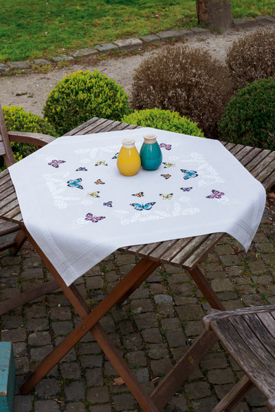 Butterfly Dance Tablecloth Embroidery/Cross Stitch Kit by Vervaco  SALE